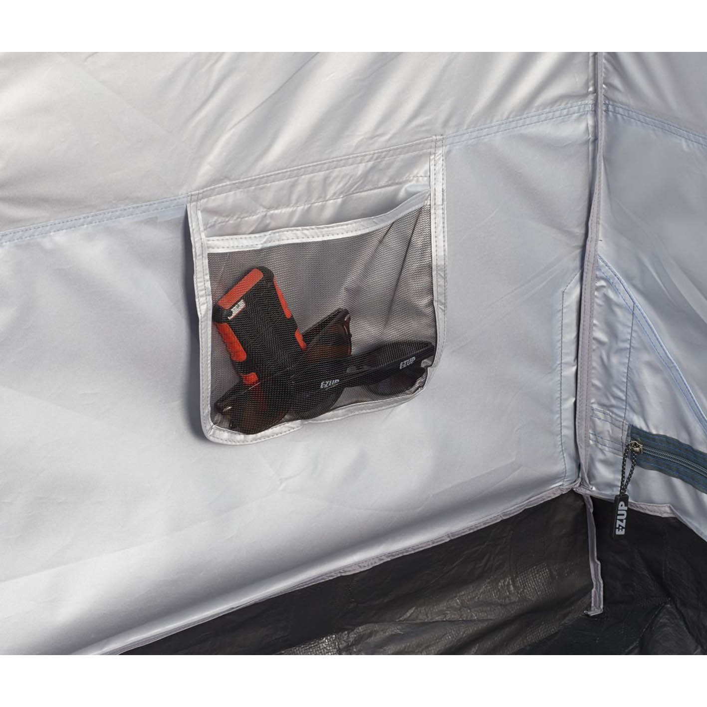 E-Z UP Camping Cube 6.4, Converts 10' Straight Leg Canopy into Camping Tent, Punch