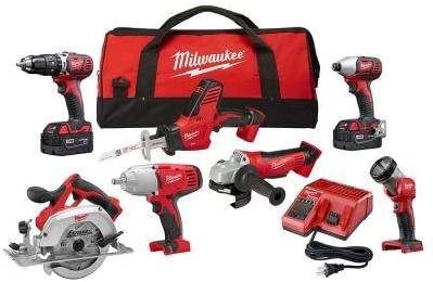 M18 18-Volt Lithium-Ion Cordless Combo Tool Kit (7-Tool) with Two 3.0 Ah Batteries, Charger and Tool Bag