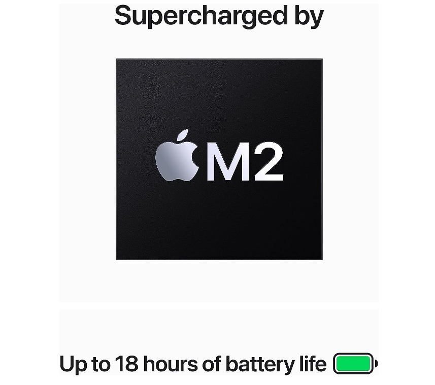 Apple 2023 MacBook Air laptop with M2 chip: 15.3-inch Liquid Retina display, 8GB RAM, 512GB SSD storage, backlit keyboard, 1080p FaceTime HD camera, Touch ID. Works with iPhone/iPad