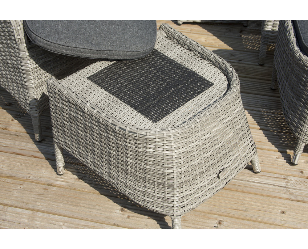 Albury Rattan Reclining Chairs Armchair Set with Side Table & Foot Stools