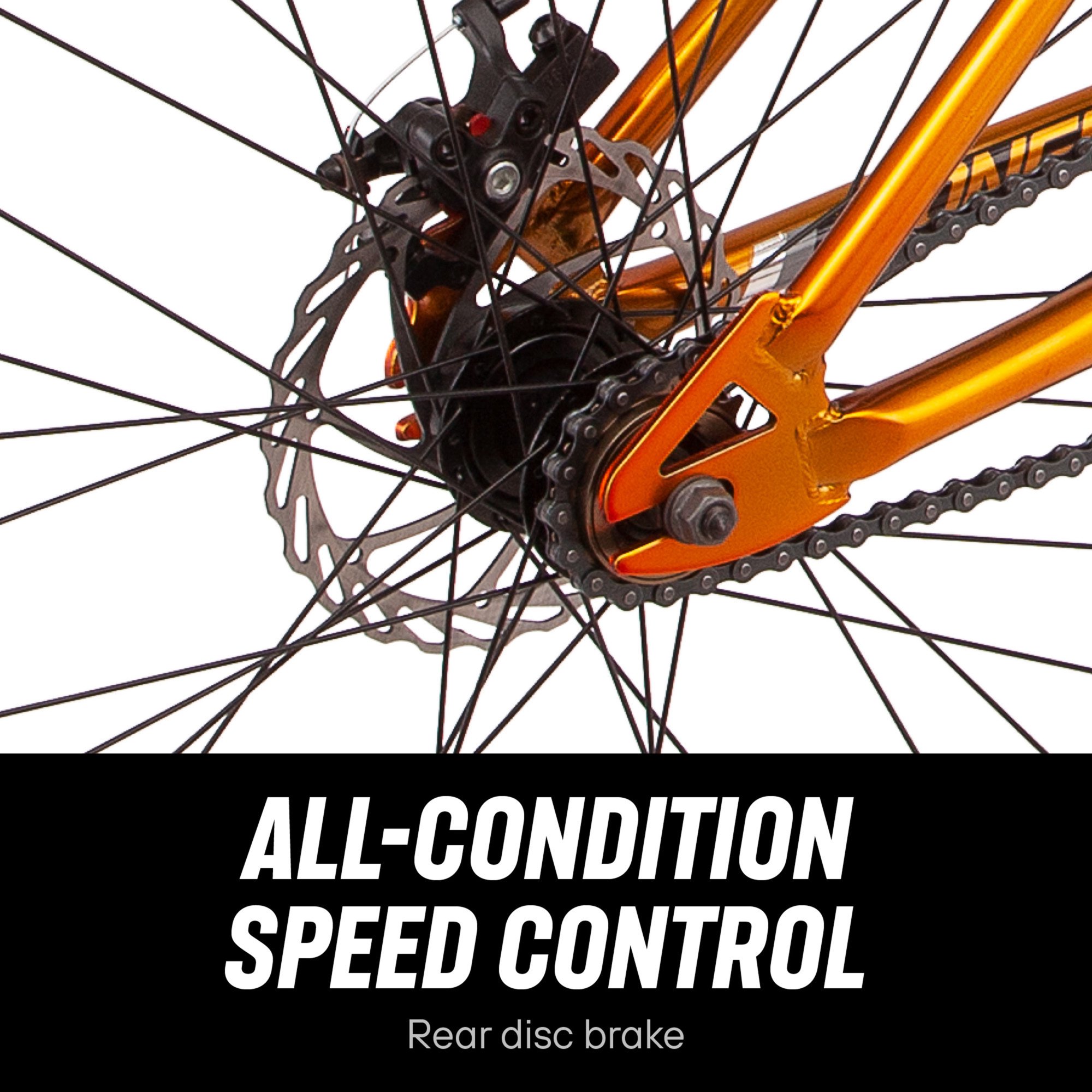 Mongoose PT26 Dirt Jump Bike, Pump Tracks, Single Speed, 26 Wheels, Brass.