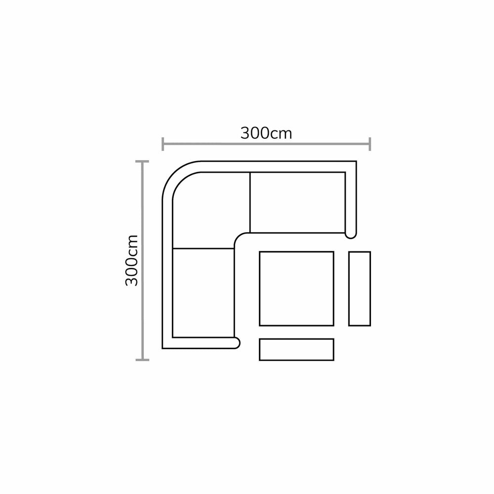 Bramblecrest Chatsworth Square Modular Fire Pit Set