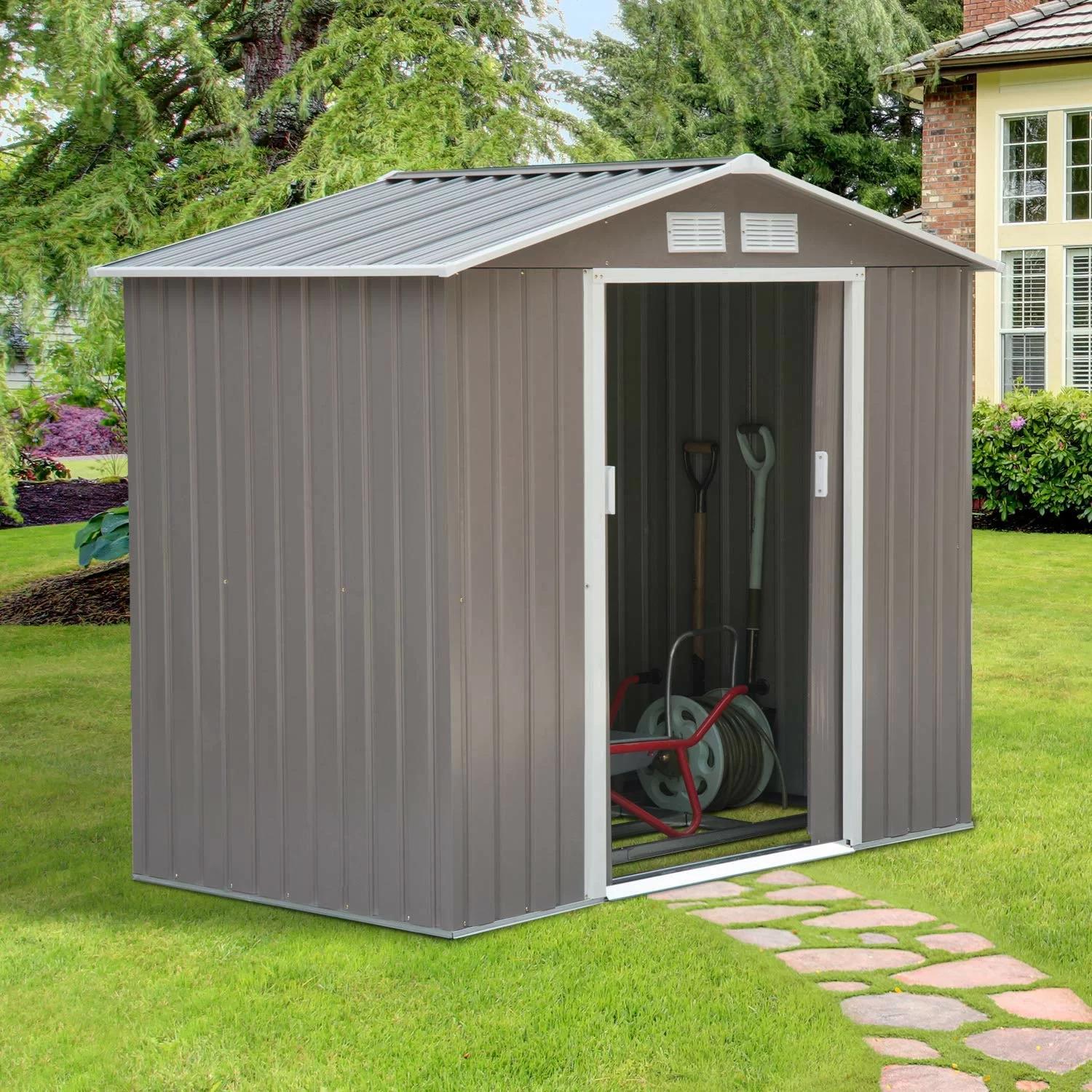 7 ft. W x 4 ft. D Tool Shed
