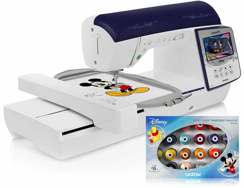 Bro Innov-ís NQ3600D (NQ 3600D) Sewing and Disney Embroidery Machine / Optional Grand Slam Embroidery Package