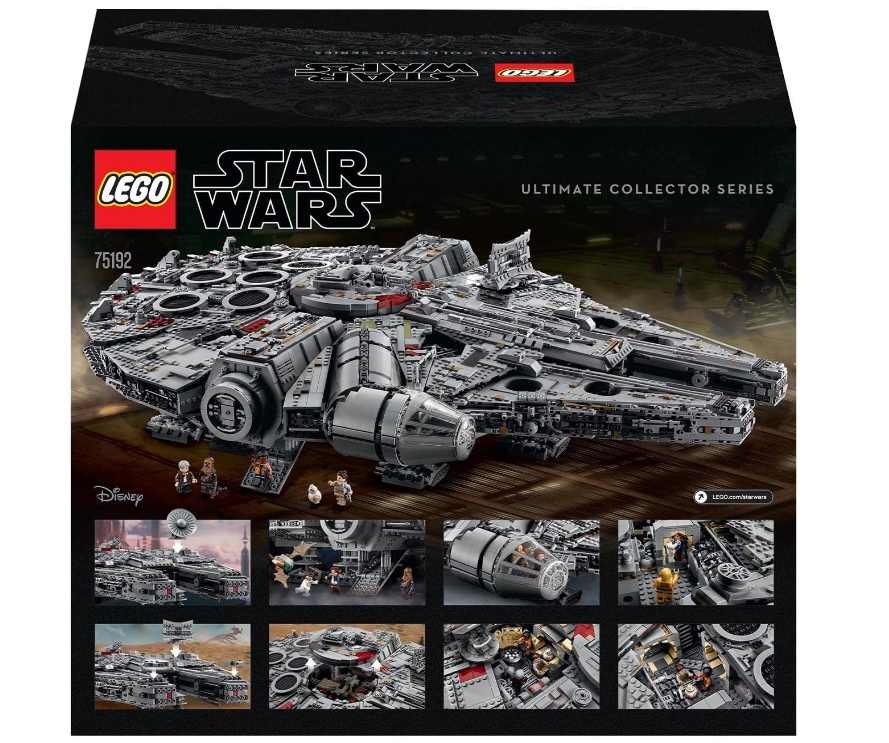 LEGO 75192 Star Wars Millennium Falcon, UCS Set for Adults, Model Kit to Build with Han Solo, Princess Leia & Chewbacca Minifigures, Plus Droid Figure, Collectible Gifts for Teenagers, Boys and Girls
