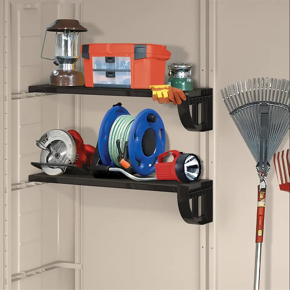 Keter Factor Outdoor Garden Storage Shed, Beige, 6 x 6 ft