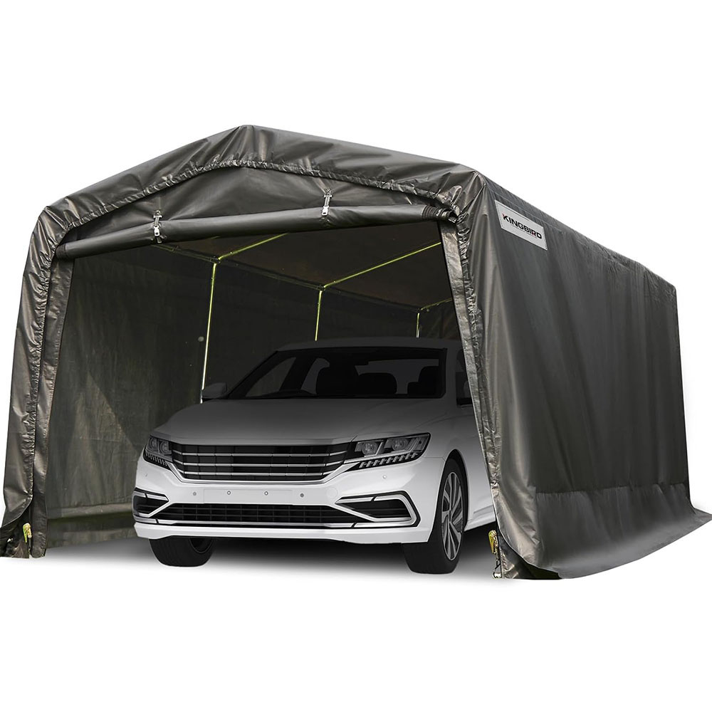 KING BIRD  Heavy Duty Anti-Snow Carport for SUV, Full-Size Truck and Boat, Storage Car Canopy Car Tent Outdoor Instant Garage Boat Shelter