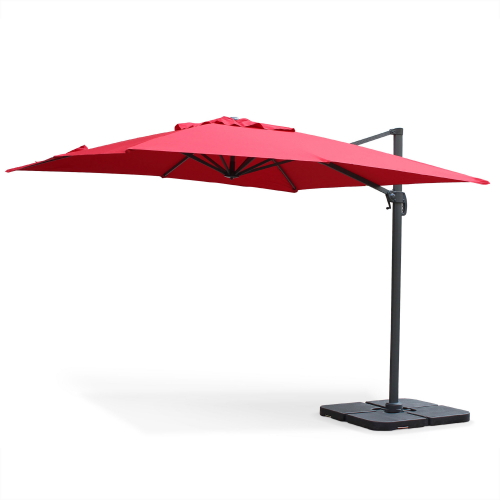 Grey 3m Square Rotating 360 Degree Cantilever Parasol